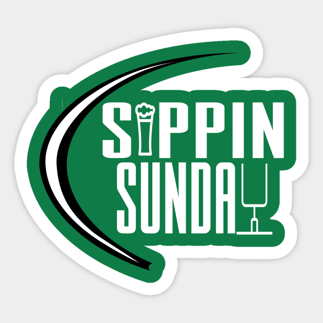 Football Sunday T-shirt for Sunday Funday Fans Sticker by halfkneegrow